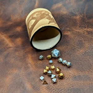 Wholesale Best Quality Real Leather Dice <b>Cup</b> Set with Storage Compartment Felt Lined <b>Shaker</b> Includes 5 Dot Dices - Product Image 5