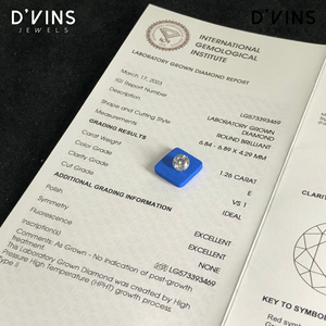 Diamantes Sintéticos Creados en Laboratorio D'vins Jewels de 0.3 a 10 Quilates D CVD HPHT Forma Redonda Rellenos Surat para Joyería - Product Image 3