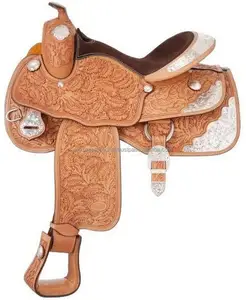 Premium Royal Oak Silver Show Saddle - Berry Trim Phù Hợp Với Headstall, Reins Và Cổ Áo Ngực!