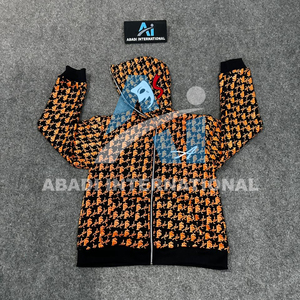 เสื้อฮู้ดซิปผู้ชายคุณภาพสูงรุ่นล่าสุด ลายพิมพ์ Asali ซิปเต็มตัว สีน้ำตาล ราคา 1 ดอลลาร์ ดีไซน์เสื้อฮู้ดซิปเต็มตัว Asali สำหรับผู้ชาย - Product Image 6