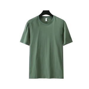เสื้อยืดคอกลมแขนสั้นผู้ชายผ้าฝ้าย 100% สีทูโทน สกรีนโลโก้ด้านหน้าตามแบบ OEM ระบายอากาศได้ดี แห้งเร็ว เหมาะสำหรับออกกำลังกาย - Product Image 4
