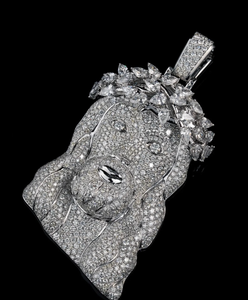 Colgante de Jesús con incrustaciones de moissanita, plata de ley 925, joyería hip hop, regalo para ella - Product Image 3