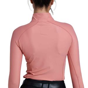 Haut et chemise d'équitation de luxe pour femme, ajustés, avec fermeture éclair, lavables, flexibles, anti-odeur, à manches longues, sous-vêtement équestre pour femme - Product Image 5