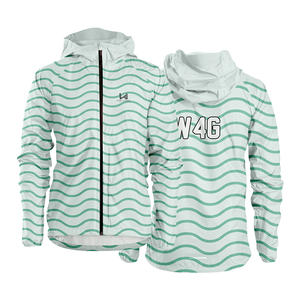 Veste coupe-vent à capuche W4G personnalisée avec logo imprimé, vêtements décontractés de printemps, écologiques, séchage rapide, imperméables, respirantes, 100% nylon enduit - Product Image 3