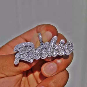 Colgante con Nombre Personalizado en Moissanita, Estilo Hip Hop, Colgante con Nombre Personalizado, Joyería Personalizada, Regalo para Hombres y Mujeres - Product Image 2