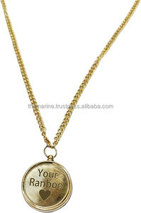 Latón náutico grabado tu collar de Amistad Ranboo brújula regalos para ella él amigos medallón brújula - Product Image 3