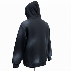 Sweat à capuche zippé classique décontracté personnalisé en gros pour hommes, 400 g/m², 100 % coton molletonné, confortable et respirant - Product Image 5