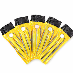 Kit d'instruments d'examen dentaire en acier inoxydable de haute qualité avec sonde, pinces, miroirs buccaux, 3 pièces, manuel, certifié CE - Product Image 1