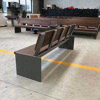 Banc de jardin de haute qualité certifié CE avec dossier et accoudoirs centraux, en bois respectueux de l'environnement
