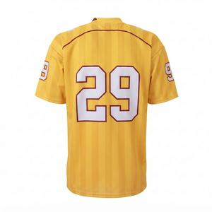 Wholesale Custom Stitched 100% Polyester <b>Mesh</b> Football Jersey Yellow Athletic Sportswear V Neck Men Team Uniform Breathable - Product Image 3