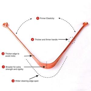 Limpiador de Lengua 100% Cobre Puro para Niños y Adultos, Remedio Ayurvédico para la Higiene Bucal Diaria, Aliento Fresco y Salud - Product Image 5