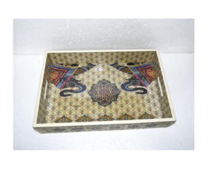 Bandeja de madera personalizada al por mayor para servir el desayuno, bandeja superventas, bandeja personalizada para hotel y restaurante con acabado esmaltado - Product Image 1