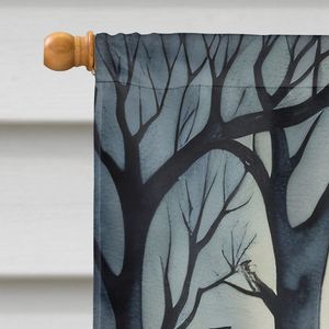 Bandera grande de esqueletos de Halloween espeluznante para decoración de pared de patio de porche-Banner de poliéster multicolor - Product Image 3