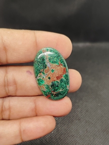 Cristal de crisocola malaquita natural de alta calidad, cabujón verde, piedra preciosa suelta para la fabricación de joyería. - Product Image 6