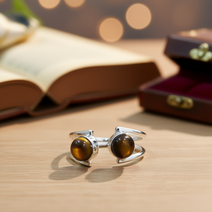 <b>Tiger</b> <b>Eye</b> Fashion <b>Ring</b> 3.6 Grams Weight - Product Image 3