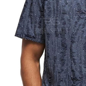 T-shirt décontracté effet vieilli, doux et résistant, avec coutures durables pour une tenue longue durée - Product Image 5