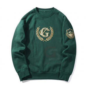 Sweat-shirts à épaules tombantes 100% coton, sweat-shirt à capuche, vente en gros d'usine, impression de logo personnalisée, sweat-shirt à col rond - Product Image 4