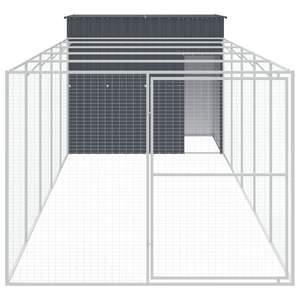 Antracita 84,3 "x 260,2" x 71,3 "Casa de perro de acero galvanizado con casas y muebles para mascotas - Product Image 3