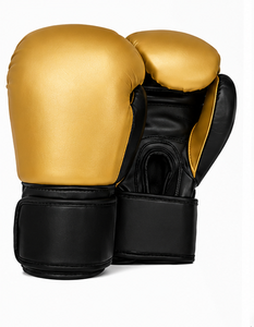 Gants de boxe noirs en PU, légers, pour l'entraînement et le combat, avec fermeture Velcro au poignet, pour MMA, salle de sport, adulte - Product Image 1
