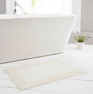Handmade Chenille Striped <b>Bathroom</b> Rug Mat Extra Thick Absorbent Bath Mat Carpet Non-Slip Soft Shaggy for Home Hotel Machine Mat - Product Image 6