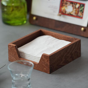 Porta Servilletas de Madera Ecológico, Dispensador de Cajas de Pañuelos Cuadradas, Soporte de Mesa para Cocina, Restaurante, Hotel, Cafetería, Bar - Product Image 1