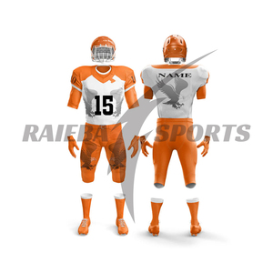 Ensembles d'uniformes de football américain personnalisés pour équipes, manches courtes, numéro de joueur personnalisé, impression par sublimation, coupe athlétique respirante - Product Image 2