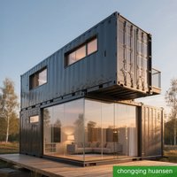 Maison conteneur mobile à montage facile, structure en acier, villas préfabriquées avec chambres et toilettes