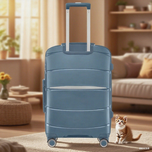 Valise de voyage Roziv Sports en cuir véritable avec roulettes pivotantes, légère, extensible, approuvée pour la cabine et le bagage à main, idéale pour les week-ends - Product Image 6