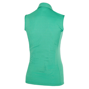 Chemise de golf décontractée sans manches à col en V en polyester tricoté avec impression par sublimation sur le dos, service OEM, séchage rapide - Product Image 2