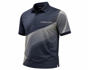 Polo Deportivo de Manga Corta para Hombre, Diseño Geométrico con Bloques de Color, Secado Rápido, Tejido de Poliéster, Corte Regular - Product Image 2