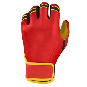 Gants de frappeur de baseball en cuir professionnel de haute qualité, à poignet court, personnalisés OEM - Product Image 5