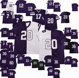 Maillot de football américain à manches courtes, violet foncé, unisexe, en polyester, impression par transfert thermique, évacuation de l'humidité, taille adulte standard, pour équipe - Product Image 1