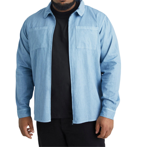 เสื้อเชิ้ตยีนส์ผู้ชายไซส์ใหญ่ ตัวอย่างฟรี ผ้าใส่สบาย ขายส่ง ปรับแต่งได้ คุณภาพดีที่สุด - Product Image 5