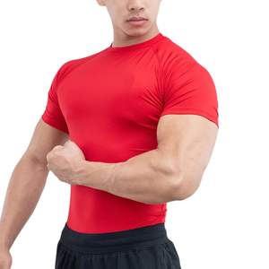 Camiseta de Compresión de Manga Corta para Hombre, Personalizada, al por Mayor, de Secado Rápido, Transpirable, para Correr, Gimnasio, Entrenamiento, Fitness y Deportes - Product Image 4