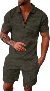 Pantalones Cortos Deportivos de Secado Rápido con Estampado Geométrico Verde Oscuro para Hombre, Ropa Casual de Verano - Product Image 4
