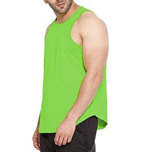 Débardeur Homme Tendance 2026 Vert Sans Manches Col Rond Couleur Unie Respirant Tricoté Décontracté - Product Image 4
