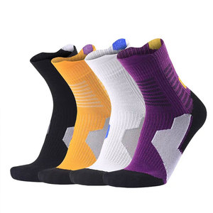 Breathable Ankle <b>Socks</b> for Yoga Running Men Women Black Orange Solid Knitted <b>Winter</b> Standard <b>Thick</b> Fit Bottom Logo - Product Image 1