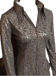 Chemise de spectacle western géométrique arc-en-ciel réfléchissant Holographic Performance Wear pour femme - Product Image 4