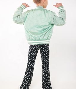 Venta al por mayor en blanco Boys Kid Bomber Chaquetas Satén Letterman Varsity Jacket - Product Image 4