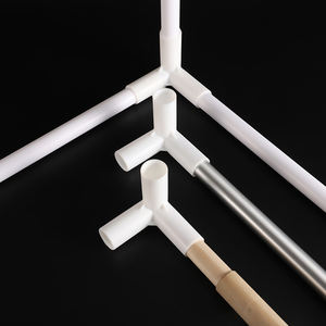 Plastic Tee Fittings <b>Shoe</b> <b>Racks</b> Cloth <b>Hangers</b> Rod Joint Accessories Adapters High Strength Anti-corrosion Eco-friendly TUV - Product Image 1