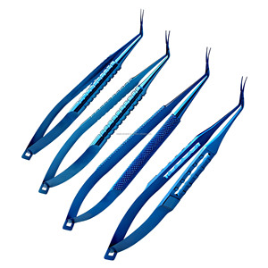Porte-aiguilles microchirurgicaux en acier inoxydable bleu de haute qualité certifiés CE, instruments ophtalmiques microchirurgicaux, meilleur prix de gros - Product Image 4