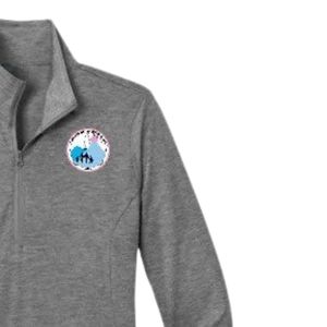 Sweat-shirt léger gris à col zippé pour femmes Jack and Jill, vêtement de sport respirant et décontracté - Product Image 4