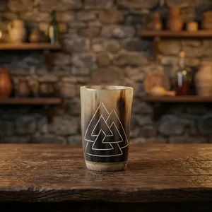REHMAN CRAFT - Vaso de Cuerno de Búfalo Hecho a Mano, Ecológico, Rústico, de Forma Natural - Product Image 4