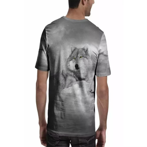 Nouveau T-shirt décontracté pour homme à manches courtes, 100 % coton, séchage rapide, respirant, avec impression frontale personnalisée par sublimation, vente en gros OEM - Product Image 6