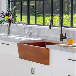 อ่างล้างจานทองแดงแบบลึกด้านหน้าช่วยให้สะดวกสบายขณะล้างเครื่องครัวขนาดใหญ่ในงานประจำวันได้อย่างง่ายดาย - Product Image 6