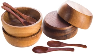 Buen Precio, Nuevo Producto, Tazón Pequeño de Madera de Acacia Pulida, Ecológico, para Servir Alimentos, Regreso a Clases, Estilo Americano - Product Image 3