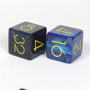 Cubo de Dobleación de Resina Premium para Juegos de Mesa, Dados de Backgammon con Superficie Brillante y Reverso Perlado, Cubo de Juego de Resina de Alta Calidad - Product Image 1