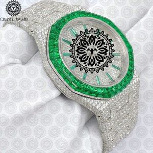 Reloj de Lujo para Hombre Charm_Jewells, Acero Inoxidable, Esfera de 40 mm, Correa de 20 mm, Bisel con Diamantes, Cierre Oculto con Botón, Movimiento Mecánico - Product Image 1