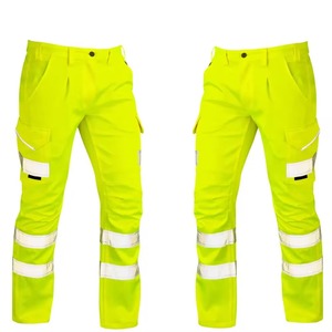กางเกงทำงานผู้ชายแบบลำลองสะท้อนแสง Hi Vis พร้อมกระเป๋าหลายช่อง กางเกงทำงานแบบหนาพิเศษเพื่อความปลอดภัย - Product Image 3