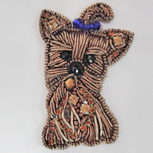 Holiday Cocoa Cup Ornament <b>Red</b> <b>Beaded</b> Christmas Decoration with Snowflake Peppermint & Marshmallows Christmas hanging ornament - Product Image 2